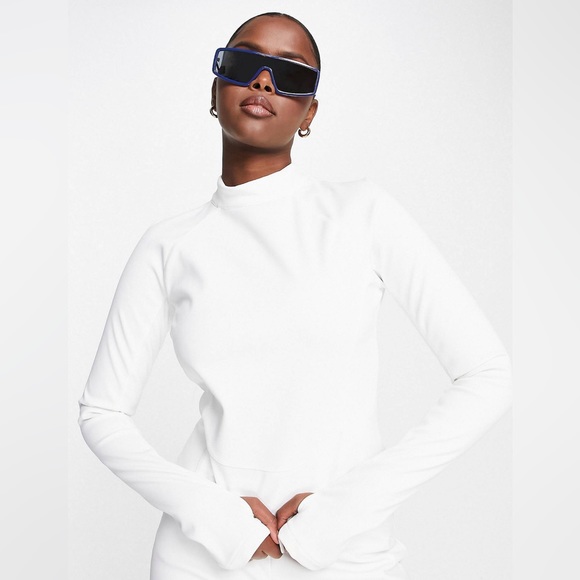 Missguided Jackets & Blazers - Missguided Ski long sleeve top in white